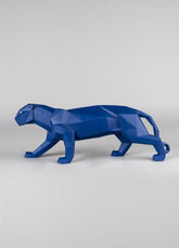 Panther Figurine, Blue Matte